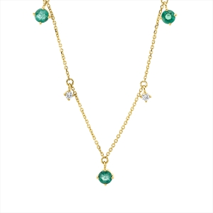 Collier 18 kt GG, mit ZÖ 42cm, 43cm, 44cm