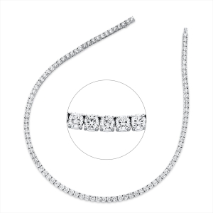 Tenniscollier  18kt Weißgold Premium Edition, 97 GIA's mit 29,31ct Diamanten