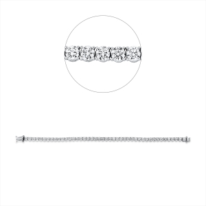 Tennisarmband 4er-Krappe 18kt Weißgold mit 9,00ct Diamanten