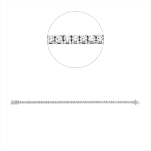 Tennisarmband  18kt Weißgold mit 3,12ct Diamanten
