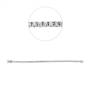 Tennisarmband  18kt Weißgold mit 3,12ct Diamanten