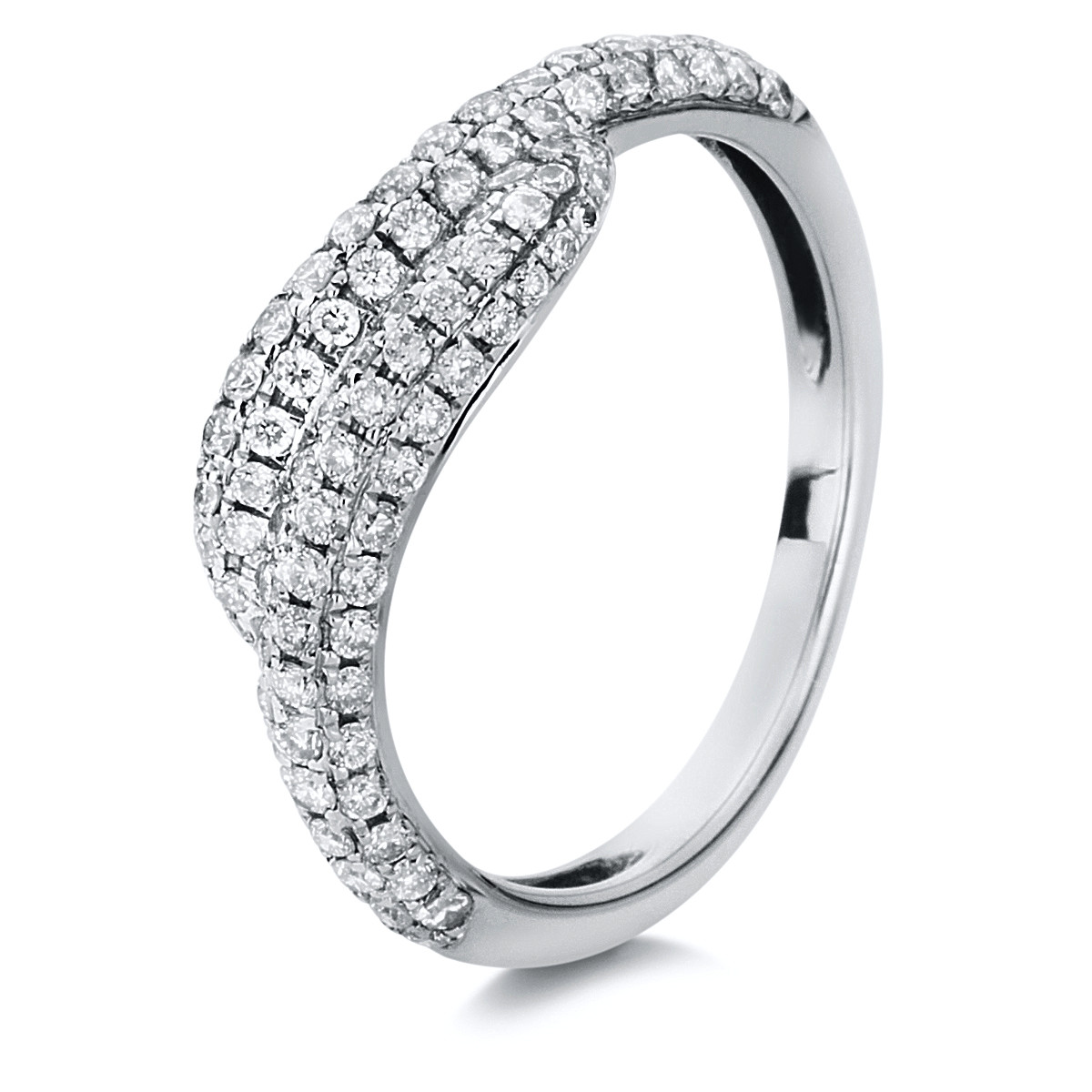 Pavé Ring  18kt Weißgold mit 0,50ct Diamanten