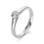 Solitaire Ring 4er-Krappe 18kt Weißgold mit 0,30ct Diamanten