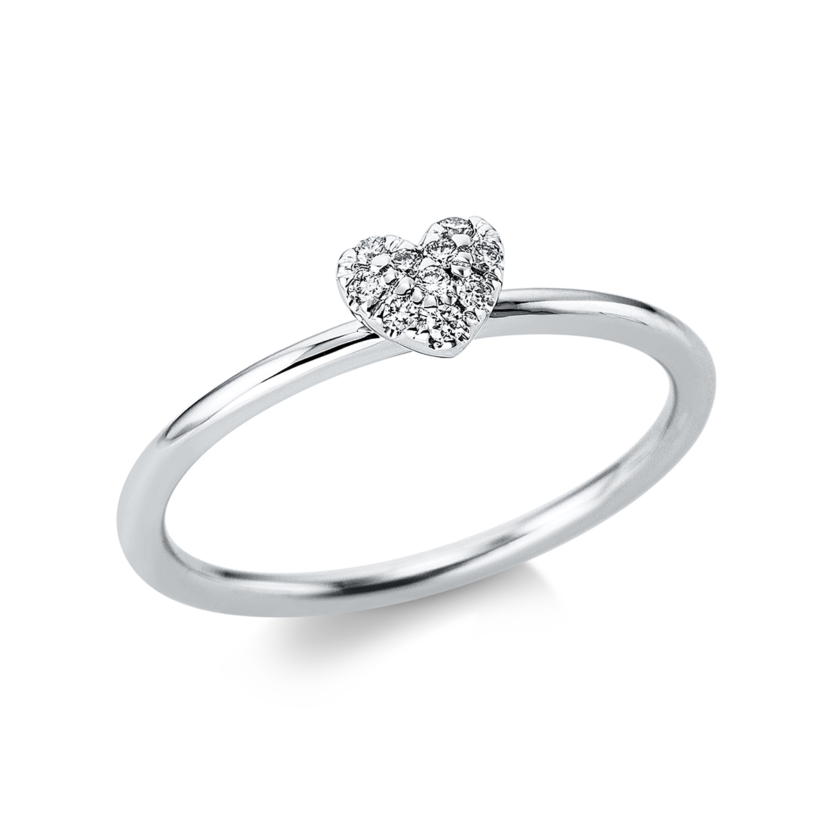 Ring 14 kt WG Herz