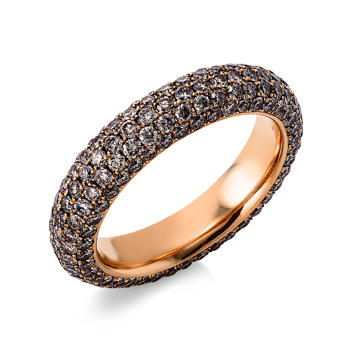 Pavé Ring  18kt Rotgold mit 3,33ct Diamanten