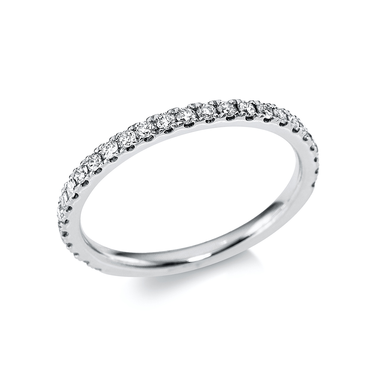 Memoire halb Ring  18kt Weißgold mit 0,39ct Diamanten