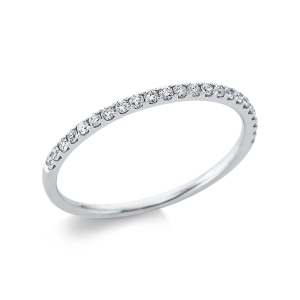 Memoire halb Ring  18kt Weißgold mit 0,17ct Diamanten