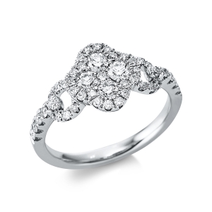 Ring  18kt Weißgold mit 0,77ct Diamanten