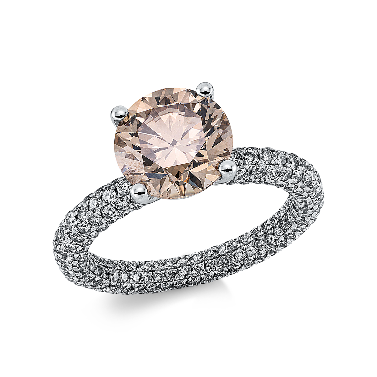 Ring 4er-Krappe 18 kt WG, GIA6432372034