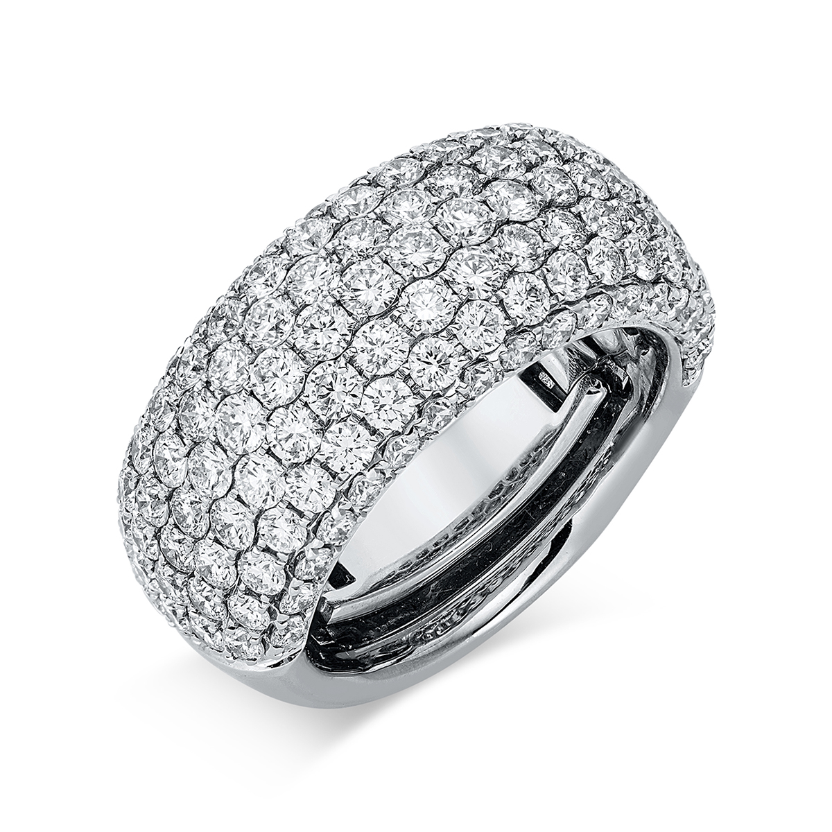Pavé Ring  18kt Weißgold mit 3,01ct Diamanten