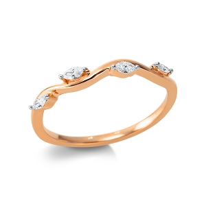 Ring  18kt Rotgold mit 0,12ct Diamanten