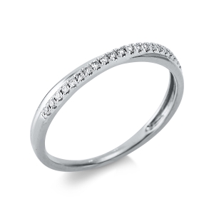 Memoire halb Ring  18kt Weißgold mit 0,11ct Diamanten