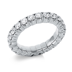 Ring 4er-Krappe 18 kt GG, Flex-Band, variabel