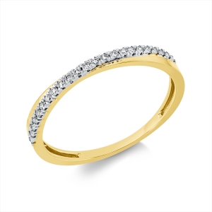 Ring 18 kt GG, Fassung rhodiniert