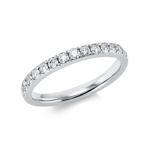 Memoire halb Ring  18kt Weißgold mit 0,40ct Diamanten