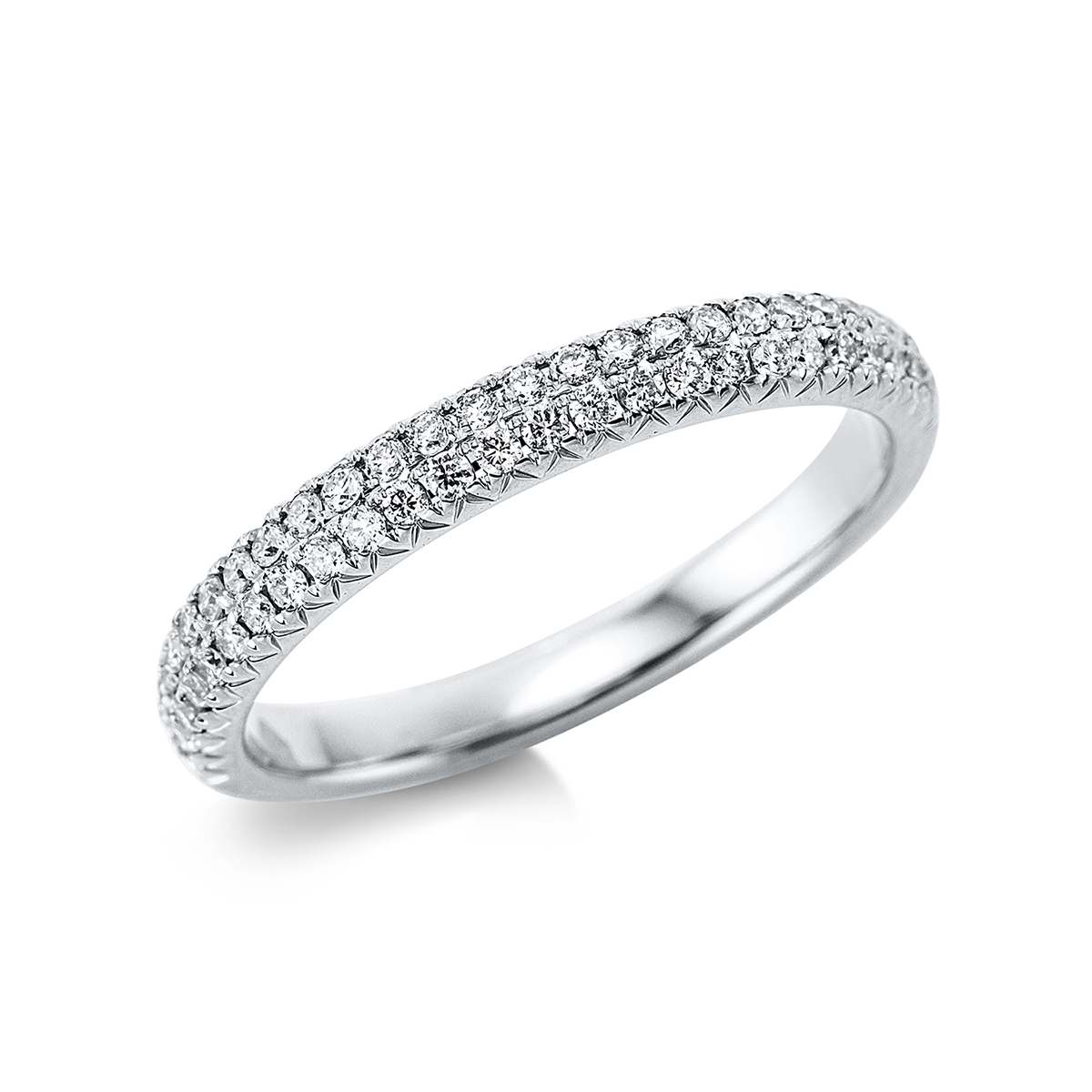 Pavé Ring  18kt Weißgold mit 0,30ct Diamanten