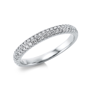 Pavé Ring  18kt Weißgold mit 0,30ct Diamanten