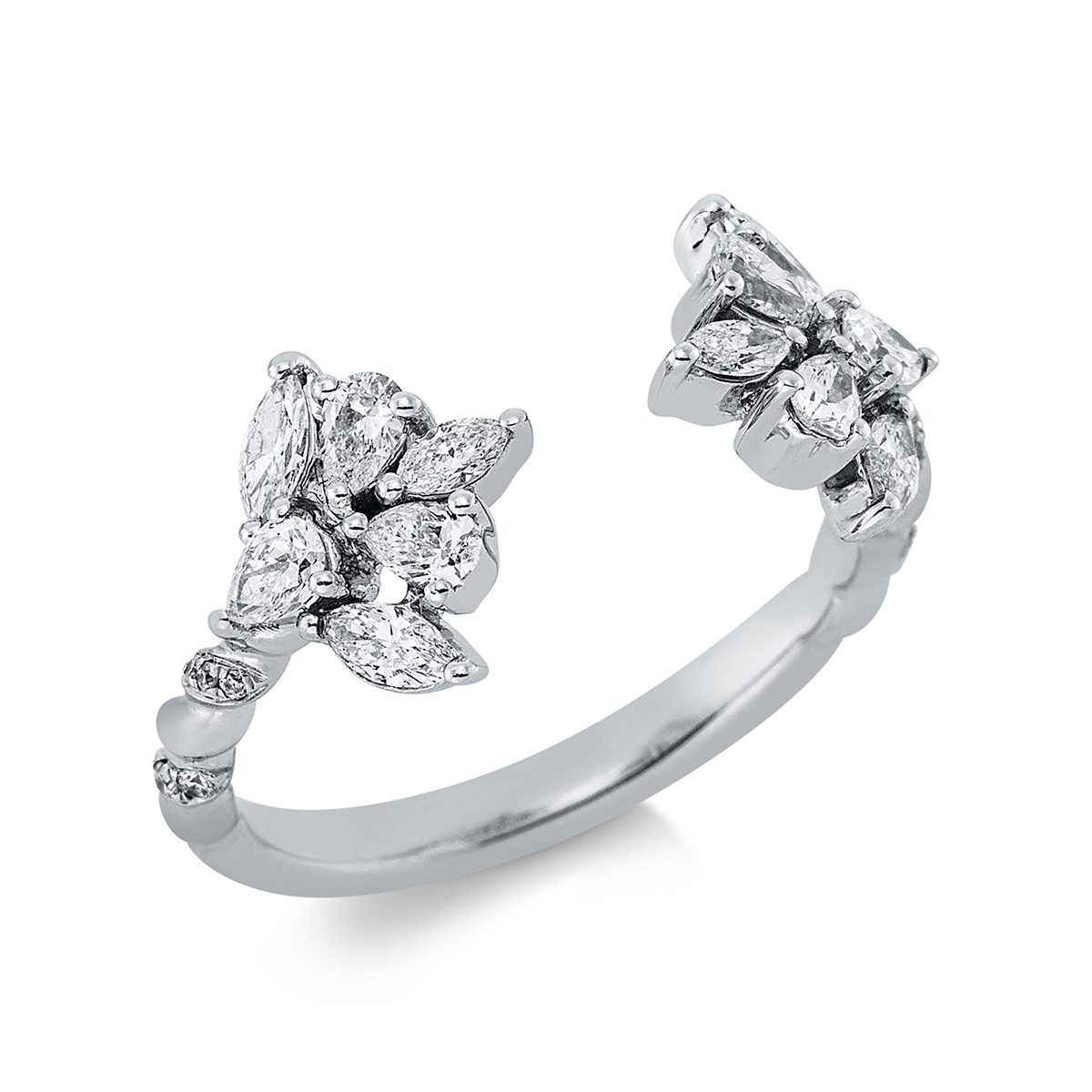 Ring  18kt Weißgold mit 0,64ct Diamanten
