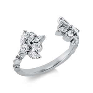 Ring  18kt Weißgold mit 0,64ct Diamanten