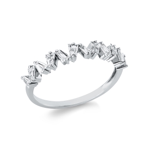 Memoire halb Ring  14kt Weißgold mit 0,37ct Diamanten