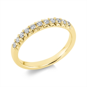 Memoire halb Ring  18kt Gelbgold mit 0,33ct Diamanten