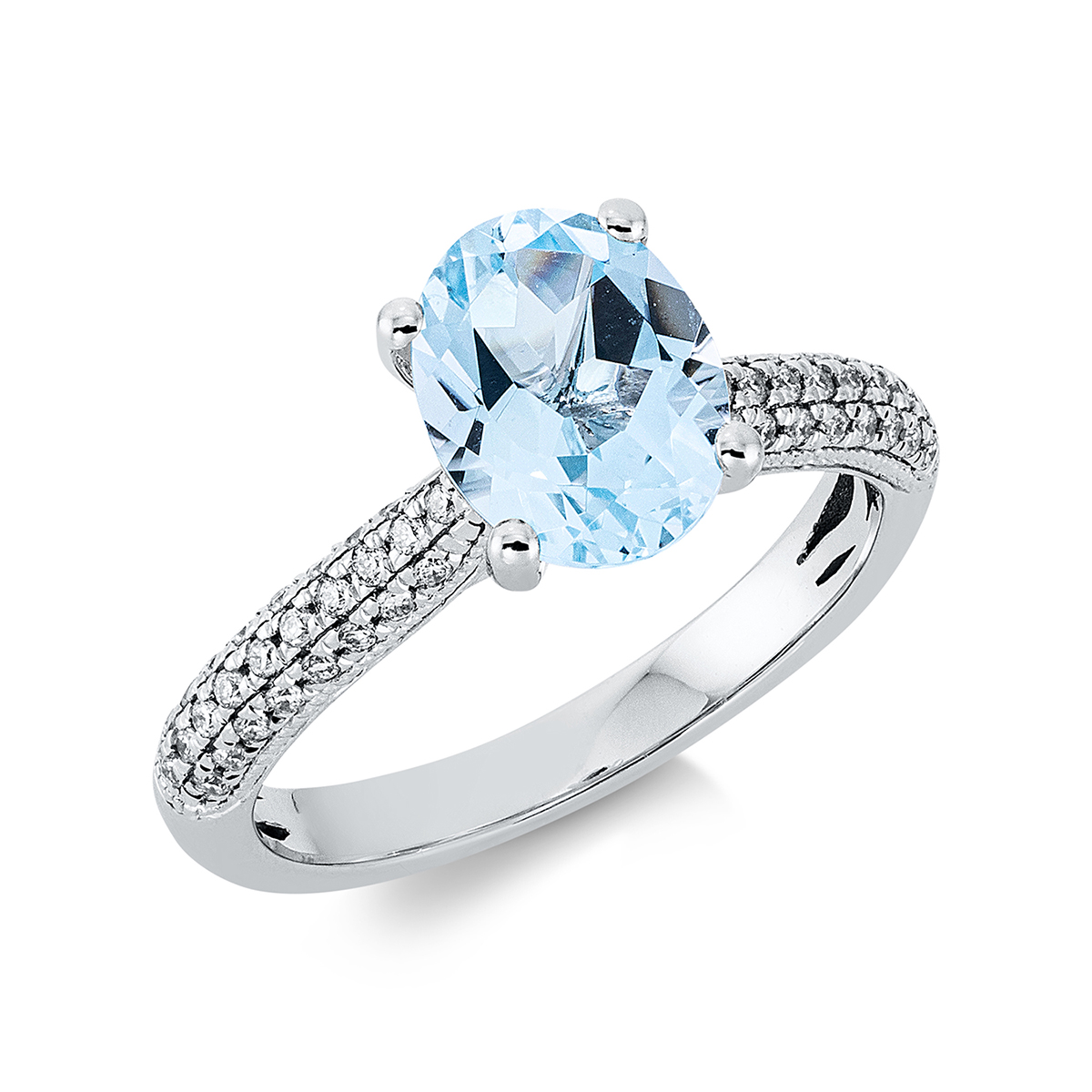 Ring 4er-Krappe 18 kt WG