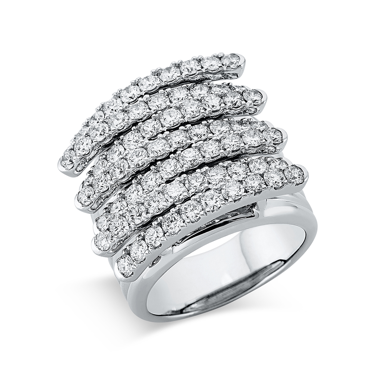 Ring  18kt Weißgold mit 2,85ct Diamanten
