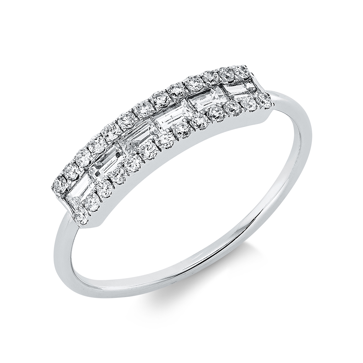 Ring  18kt Weißgold mit 0,45ct Diamanten