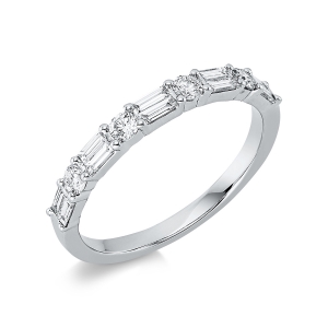 Memoire halb Ring  18kt Weißgold mit 0,51ct Diamanten