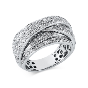 Pavé Ring  18kt Weißgold mit 1,72ct Diamanten
