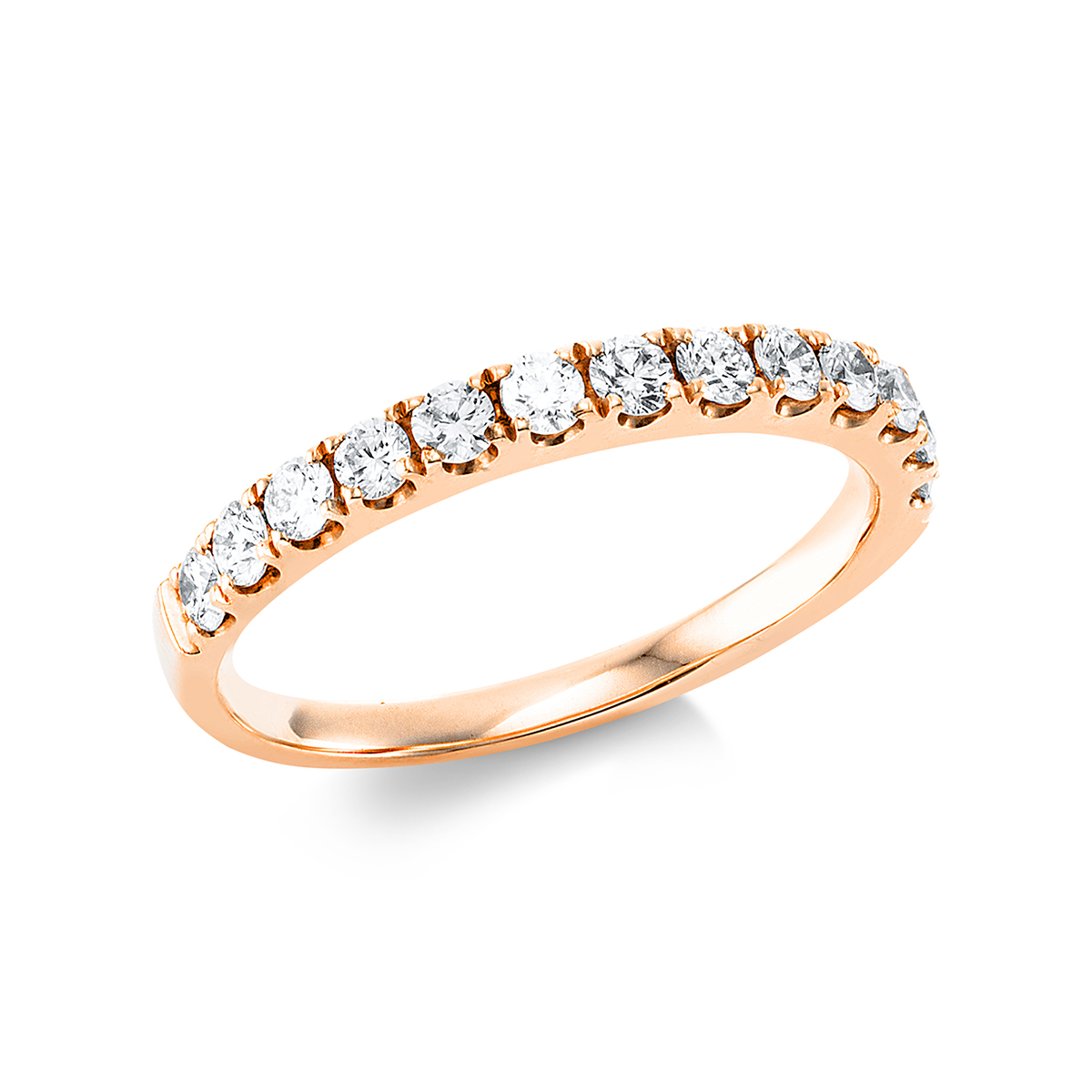 Memoire halb Ring  18kt Rotgold mit 0,43ct Diamanten