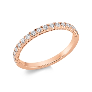 Memoire halb Ring  18kt Rotgold mit 0,27ct Diamanten