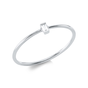 Solitaire Ring  18kt Weißgold mit 0,03ct Diamanten