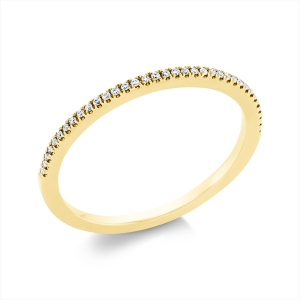 Memoire halb Ring  18kt Gelbgold mit 0,07ct Diamanten
