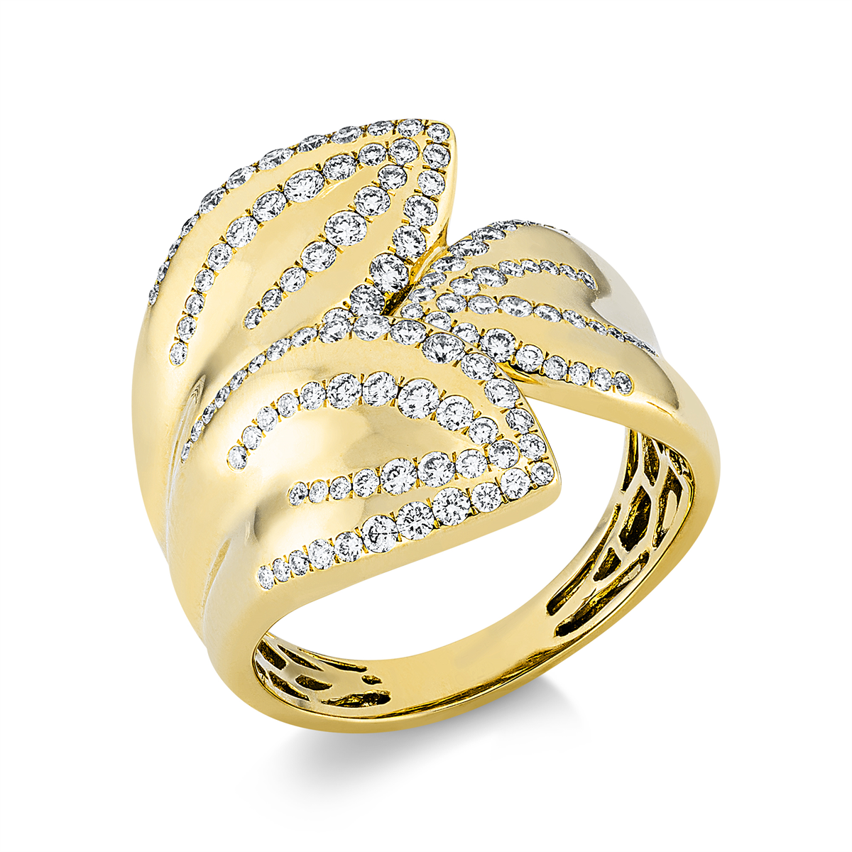 Ring  18kt Gelbgold mit 0,72ct Diamanten