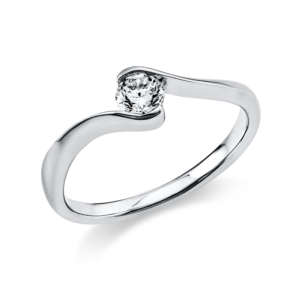 Solitaire Ring  950PL Platin mit 0,25ct Diamanten