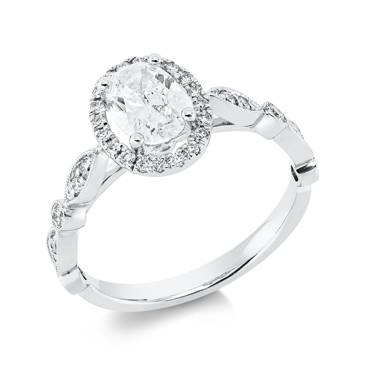 Ring 4er-Krappe 18 kt WG