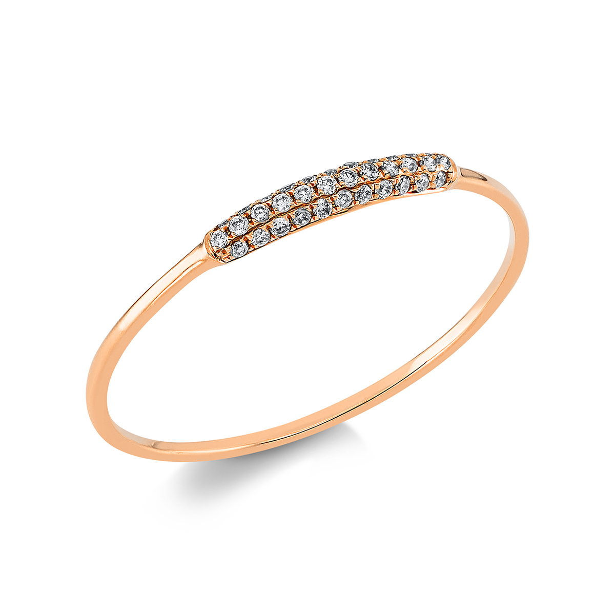 Pavé Ring  18kt Rotgold mit 0,07ct Diamanten