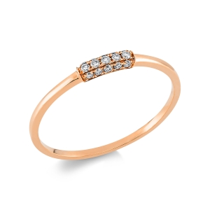 Pavé Ring  18kt Rotgold mit 0,09ct Diamanten