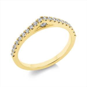 Memoire halb Ring  14kt Gelbgold mit 0,30ct Diamanten