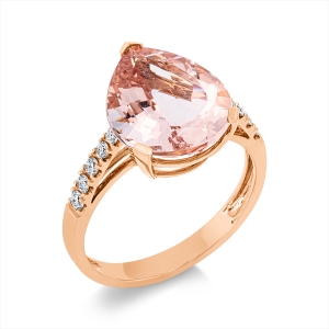 Ring 3er-Krappe 18 kt RG Tropfen