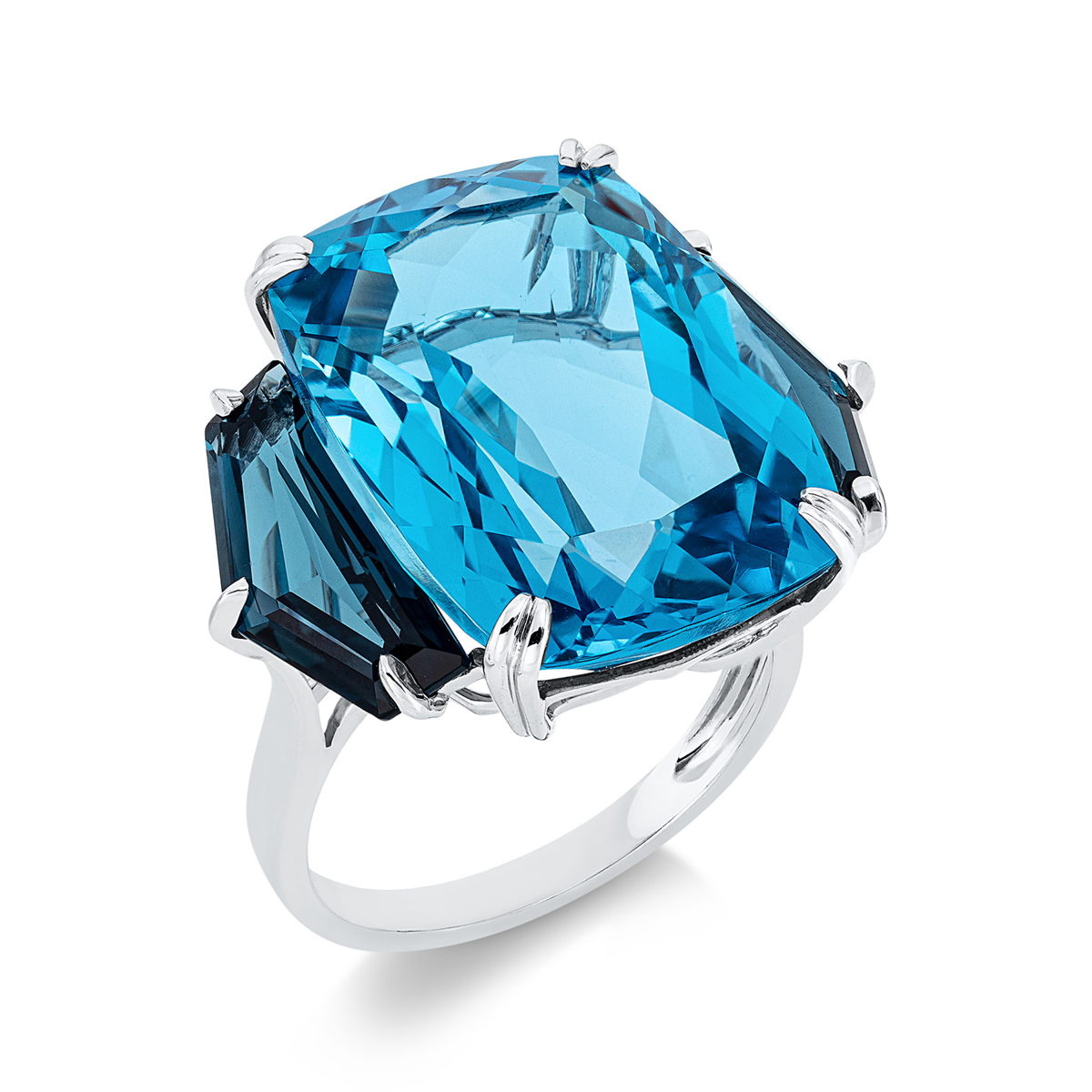 Ring 4er-Krappe 18 kt WG