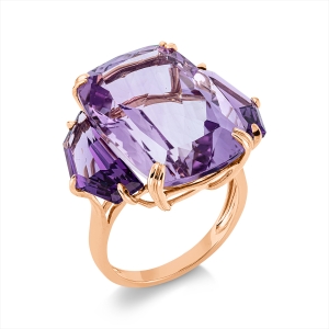Ring 4er-Krappe 18 kt RG