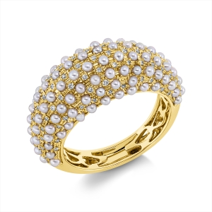 Ring  18kt Gelbgold mit 0,19ct Diamanten
