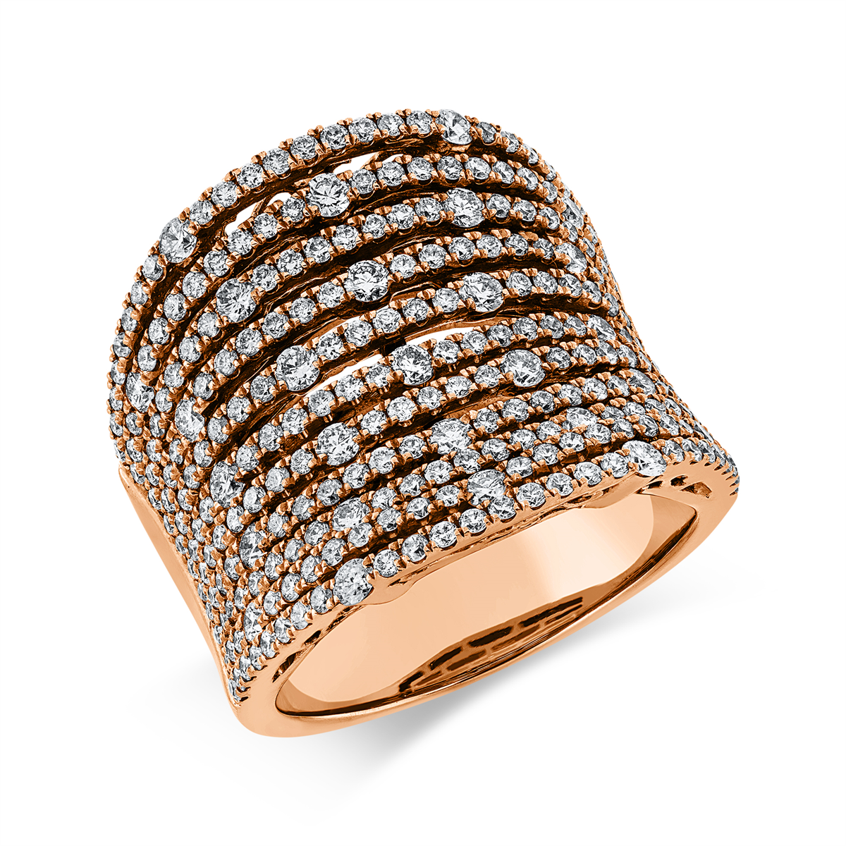 Ring  18kt Rotgold mit 1,85ct Diamanten