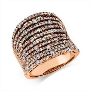 Ring  18kt Rotgold mit 1,85ct Diamanten