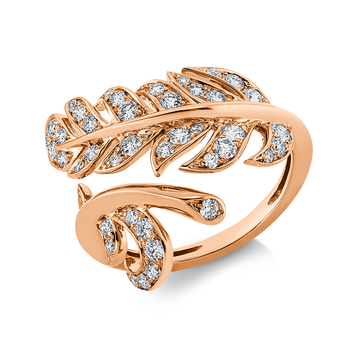 Ring  18kt Rotgold mit 0,67ct Diamanten