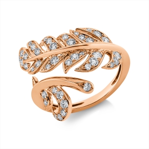 Ring  18kt Rotgold mit 0,67ct Diamanten