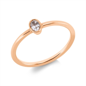 Solitaire Ring  18kt Rotgold mit 0,13ct Diamanten