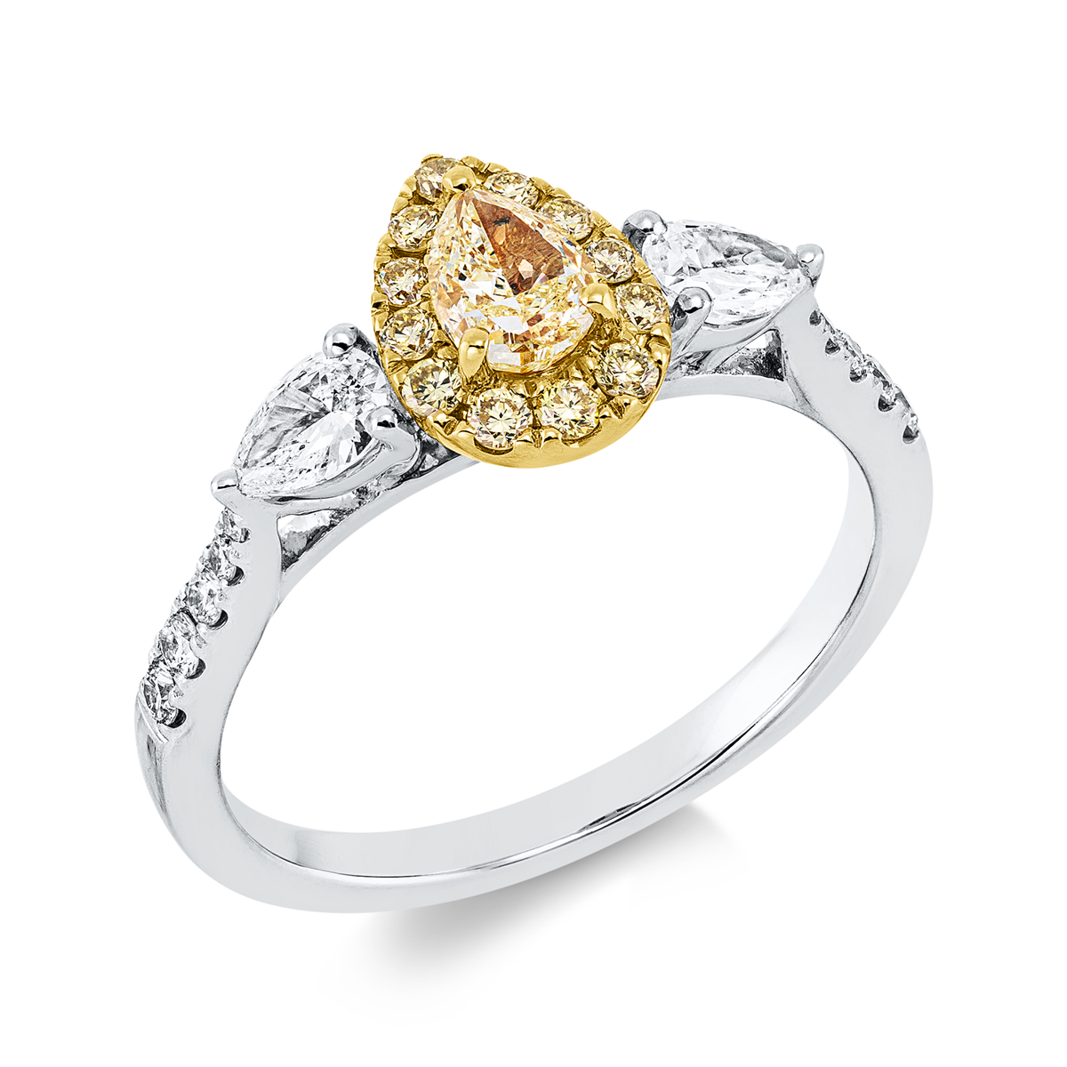 Ring 3er-Krappe 18 kt WG+GG